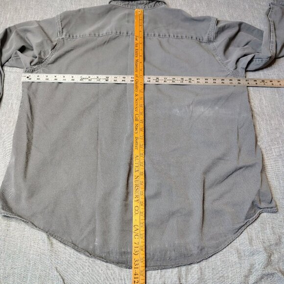 Wrangler FR Shirt Mens Size XL Gray Riggs Workwear Fire Resistant Button Down - Picture 6 of 10